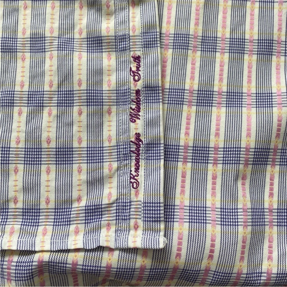 Robert Graham Classic Fit Button Up Shirt Flip Cuffs Mens XL Plaid - Picture 7 of 15